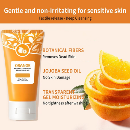 ✨ Dull & Dark Skin? Orange Brightening Gel removes dead skin and gives instant glow 🍊