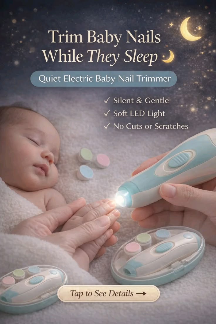 Baby Electric Nail Trimmer | Safe, Gentle & Quiet Battery-Operated Nail Clipper