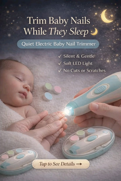 Baby Electric Nail Trimmer | Safe, Gentle & Quiet Battery-Operated Nail Clipper