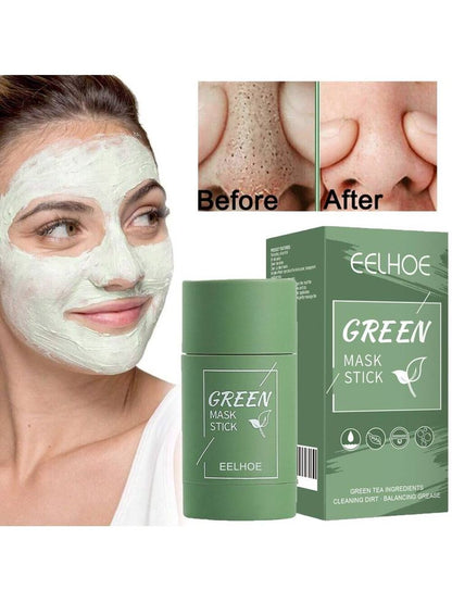 ✨ Green Tea Face Mask Stick | Deep Cleansing, Oil Control & Skin Refresher  ۔