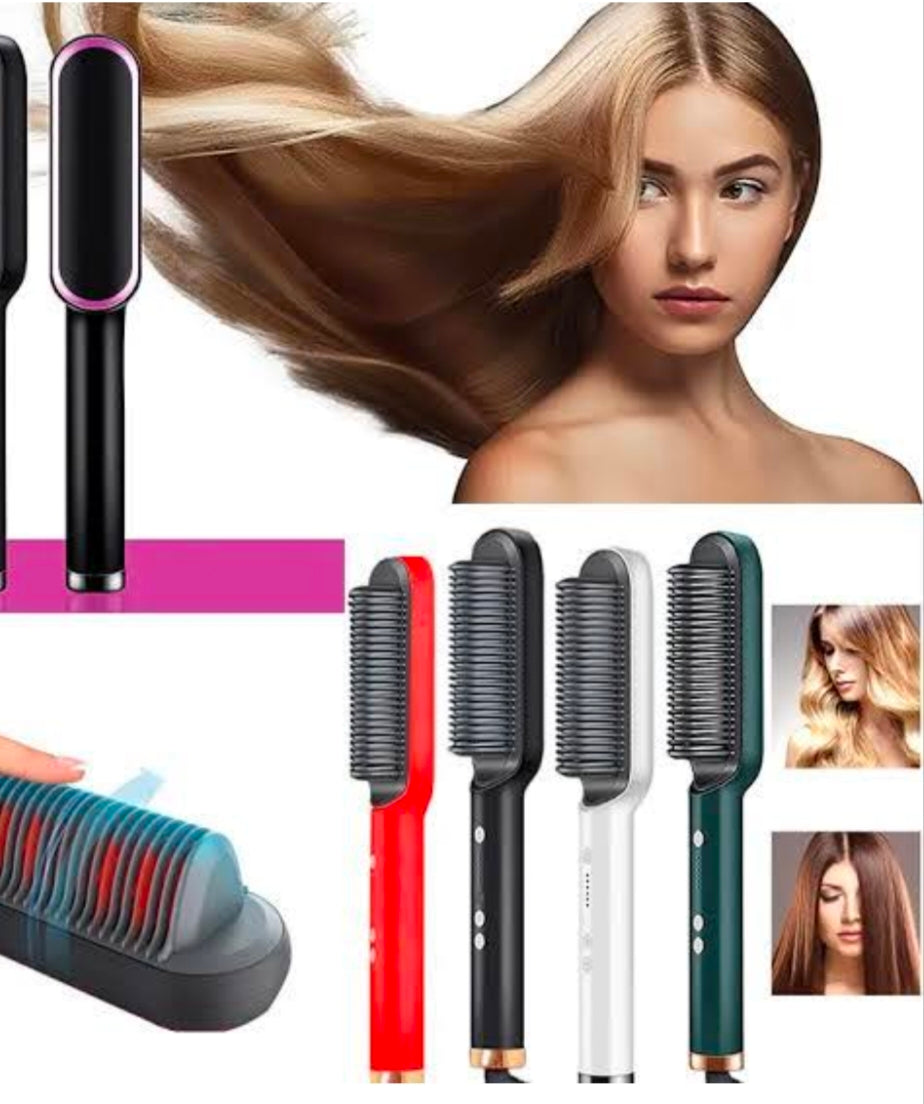 RAF Hair Straightener Brush – Fast Heating Hair Styling Comb