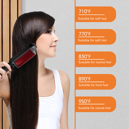 RAF Hair Straightener Brush – Fast Heating Hair Styling Comb