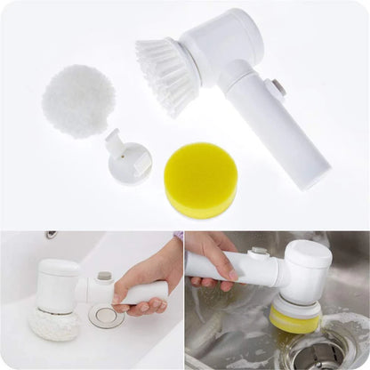 Cleaning Magic Electric Brush (5-in-1) – Multi-Purpose Power Scrubber ✨