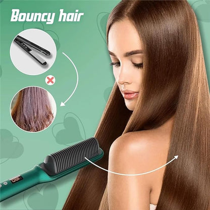 Hair Straightener Comb | Fast Heating Electric Hair Straightening Brush